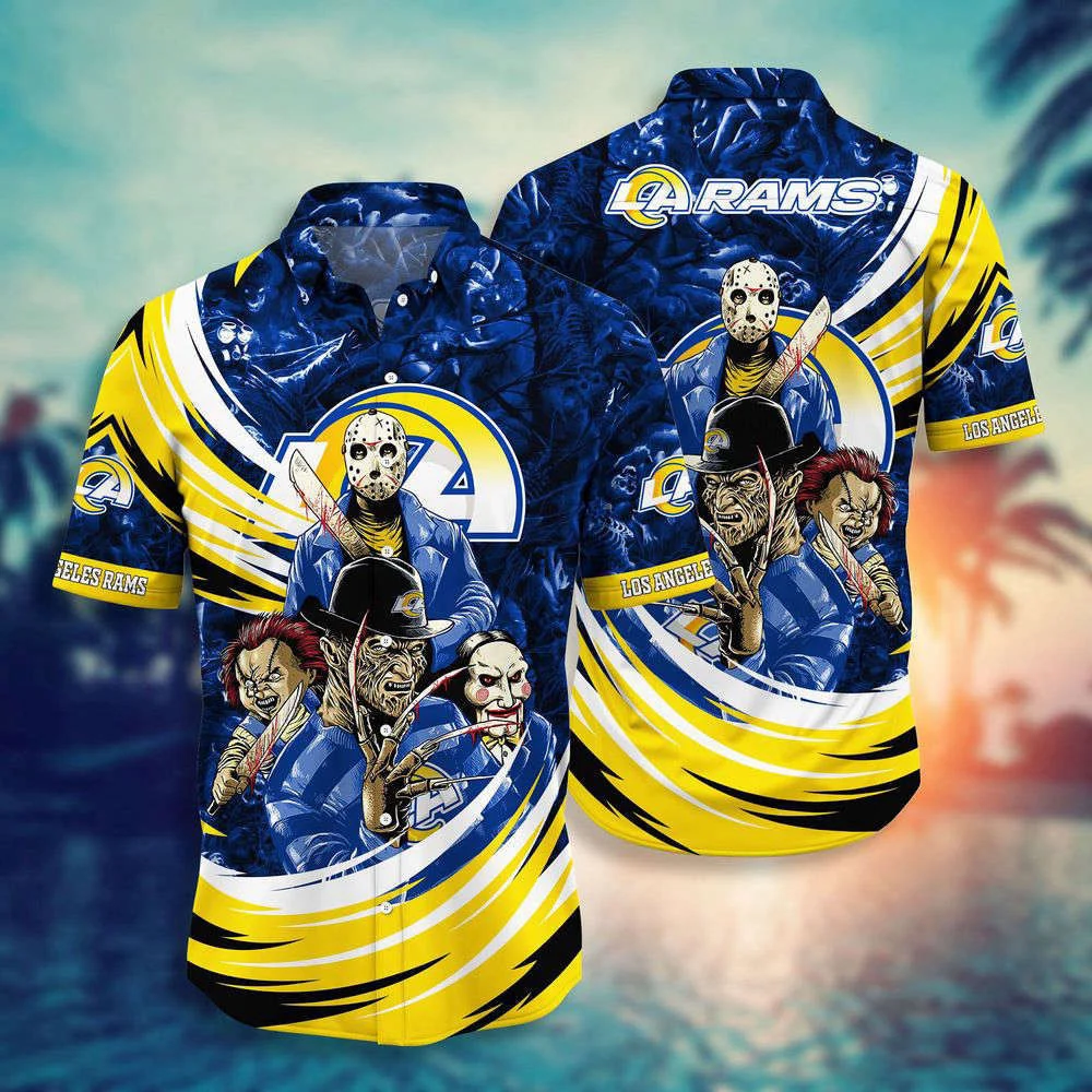 Los Angeles Rams NFL Halloween Horror Movies Hawaiian Shirts For Men And Women HW0601