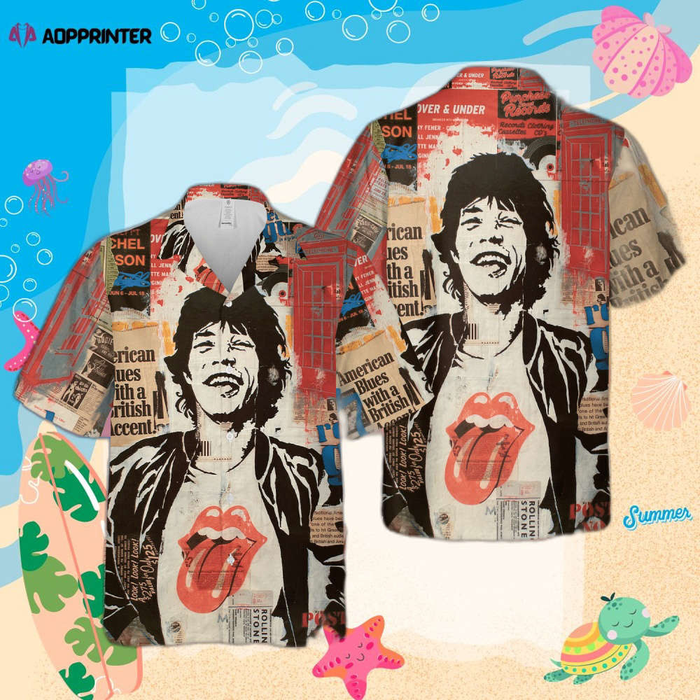 The Rolling Stones Mick Jagger Art Hawaiian Shirt HW0601