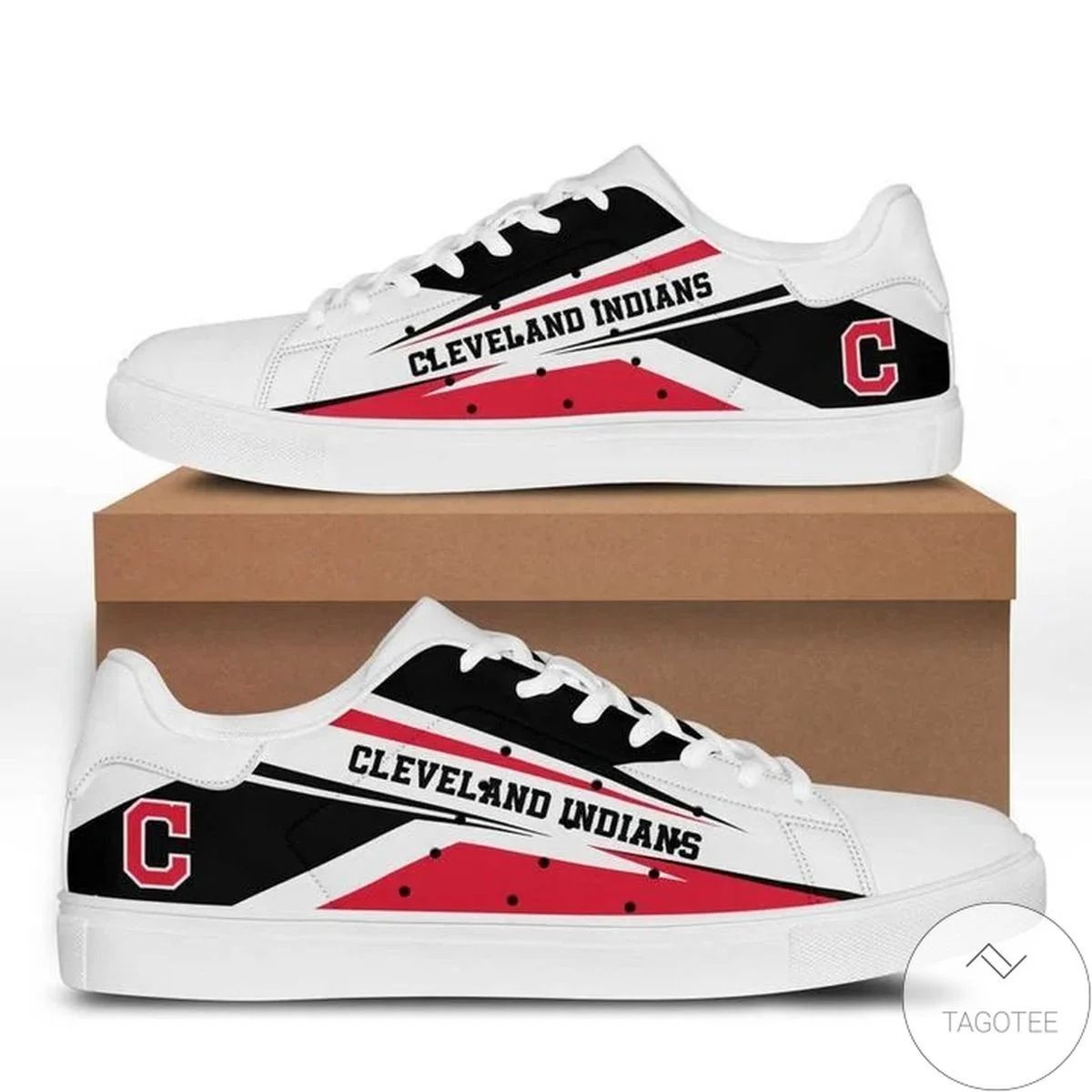 MLB Cleveland Indians Stan Smith Shoes V2 Custom for Men Women, Trendy Style Sneakers ST0801