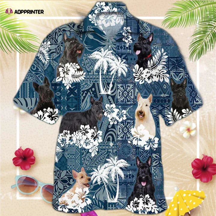 Scottish Terrier Hawaiian Shirt, Gift For Men Women, Flowers Aloha Shirt For Dog Lovers HW0601