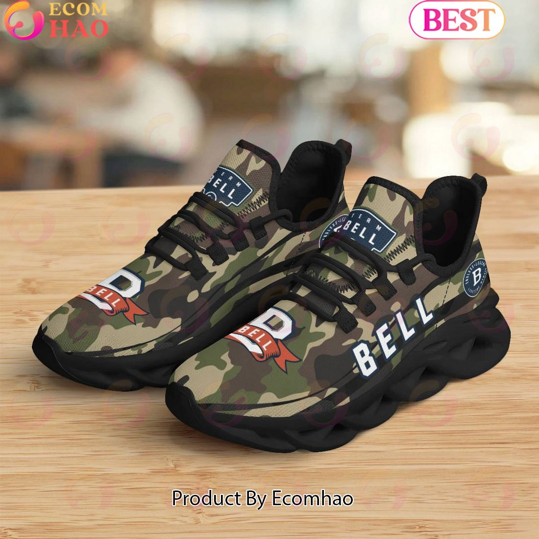 Bell Endless Legend Lifetime Member Special Camo Military Design Max Soul Shoes, Sneakers  Unisex sneakers MS0601