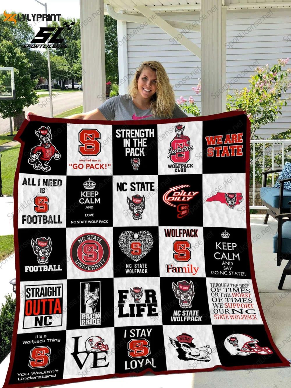 NC State Wolfpack 2 Quilt Blanket For Fans Home Decor Gift ,  Soft Quilt, King Size, All Season Cozy Quilt QB0901