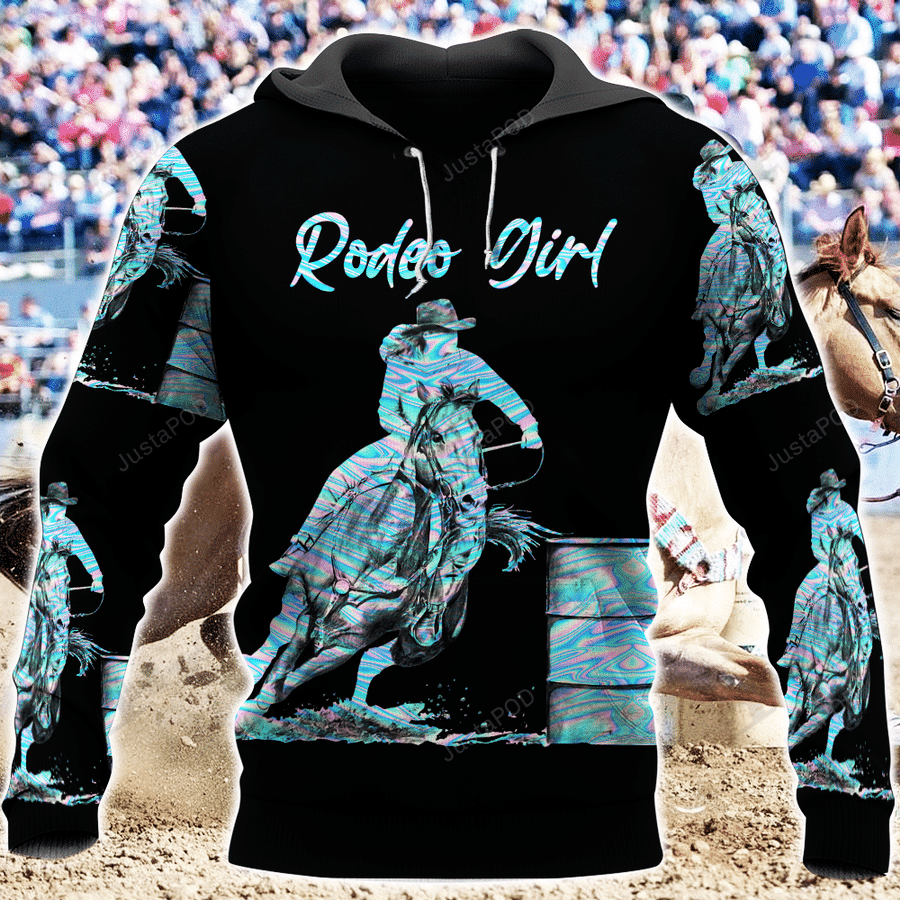 Rodeo Girl Horse Racing 3D All Print Hoodie, Zip- Up Hoodie HZ0501