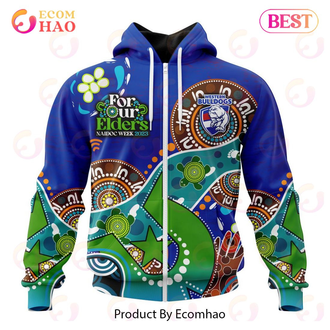 AFL Western Bulldogs Special Design For NAIDOC Week For Our Elders 3D Hoodie, Zip Hoodie, Man - Women, Warm, Premium Quality HZ0501