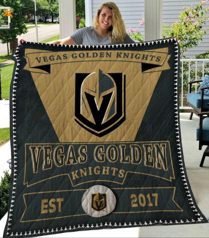 Vegas Golden Knights 2 Quilt Blanket 2 , Soft Quilt, King Size, All Season Cozy Quilt QB0901