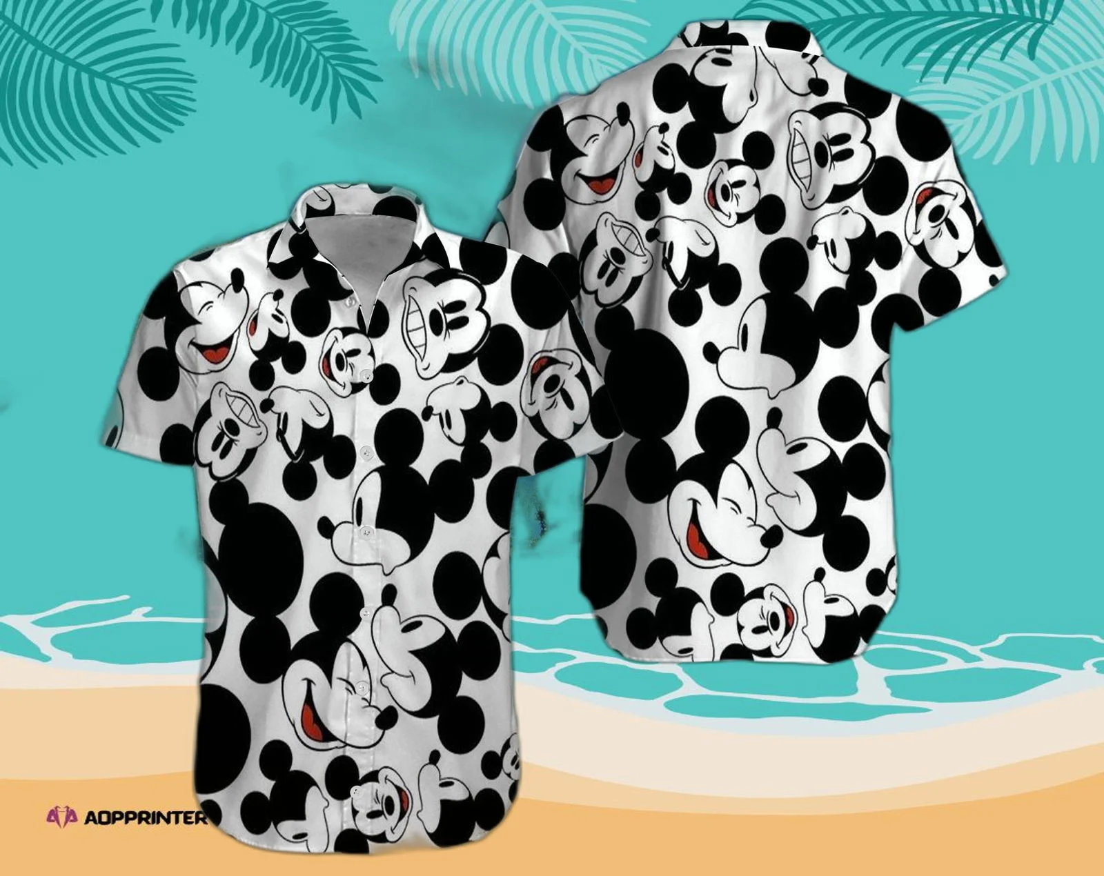 Disney Mickey Mouse Floral Aloha Hawaiian Shirt Cartoon Icon 02 Summer 2023 HW0601