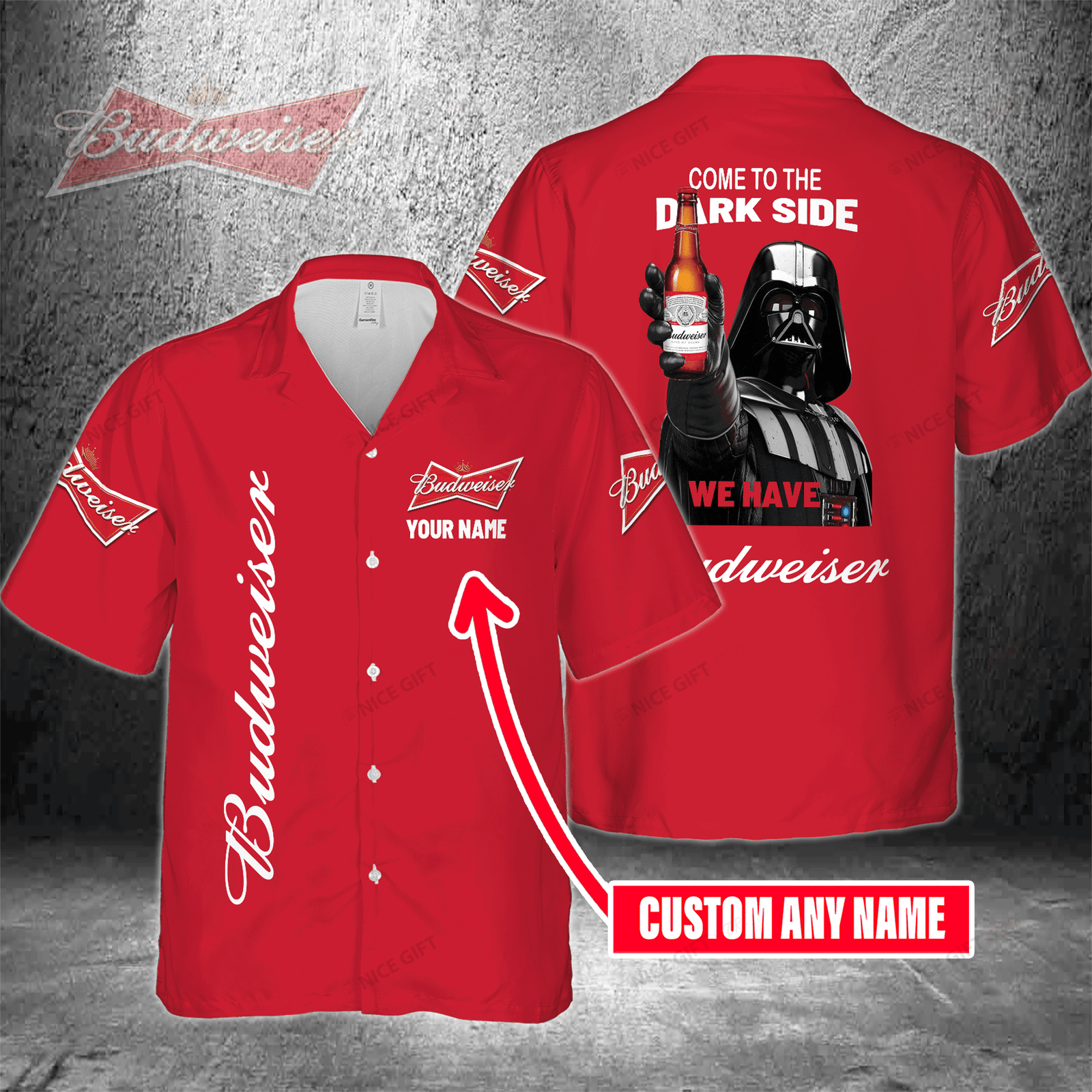 Come To The Dark Side We Have Budweiser Custom Name Hawaiian Shirt For Men And Women HW0601