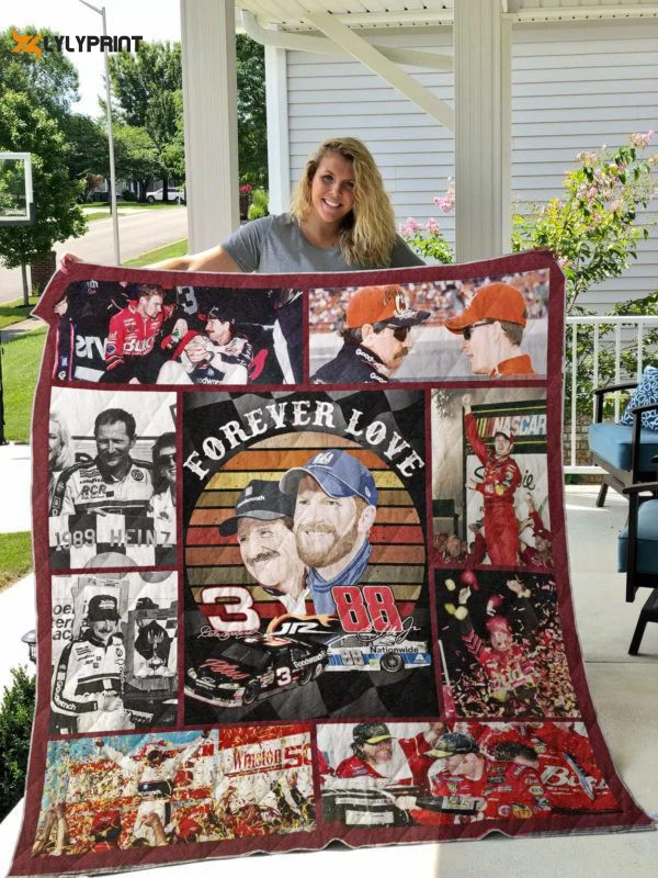 Dale Earnhardt Quilt Blanket For Fans Home Decor Gift , Soft Quilt, King Size, All Season Cozy Quilt QB0901