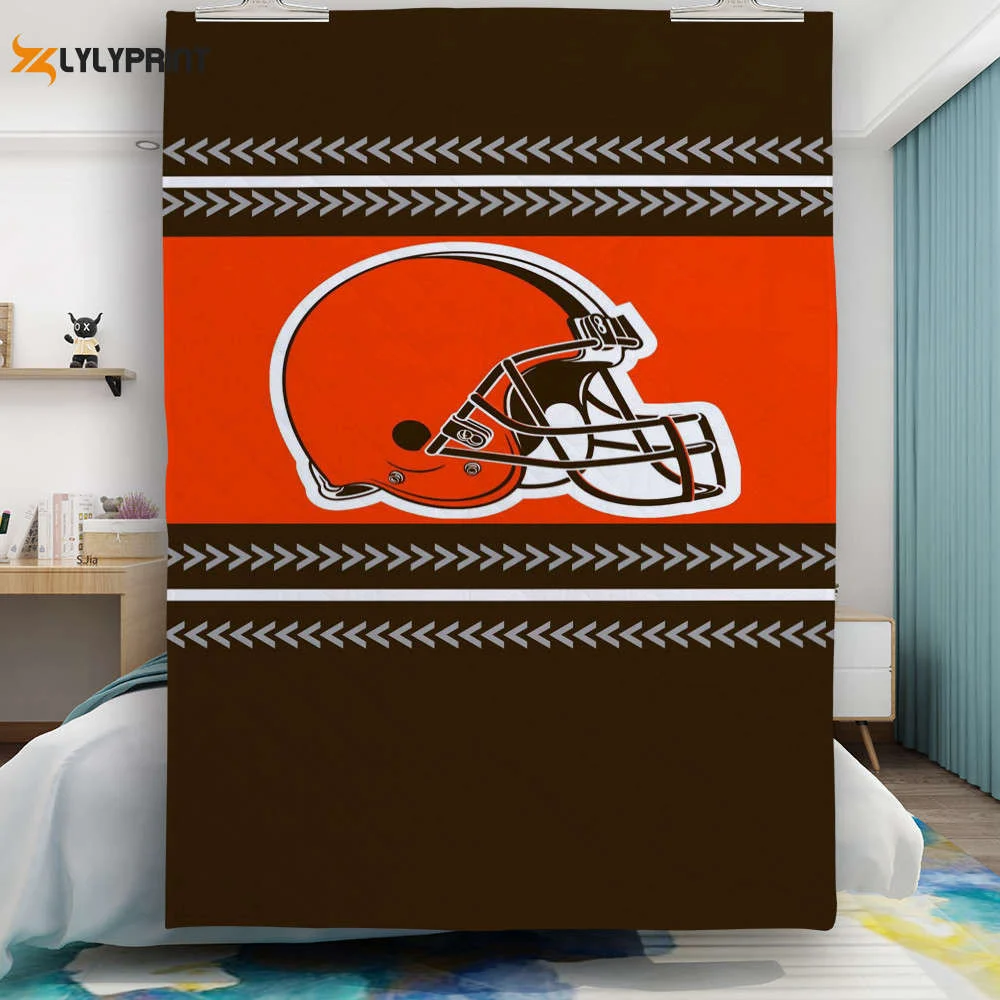 Cleveland Browns Logo v4 Gift For Fan 3D Full Printing Quilt Home Decor 2024 Gifts Home Decor 2024 Gifts , Soft Quilt, King Size, All Season Cozy Quilt QB0901