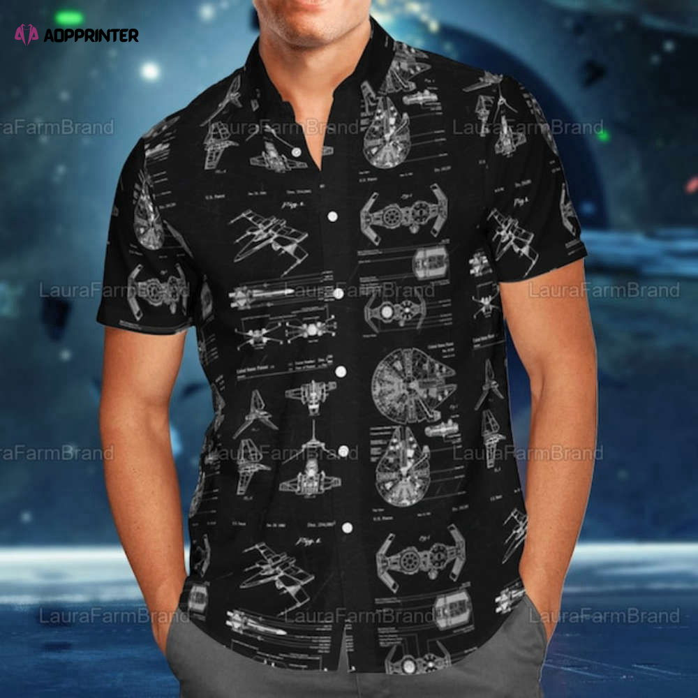 Star Wars Space Ship Battle Hawaiian Shirt, Star Wars Button Shirt, StarWars Beach Shirt HW0601