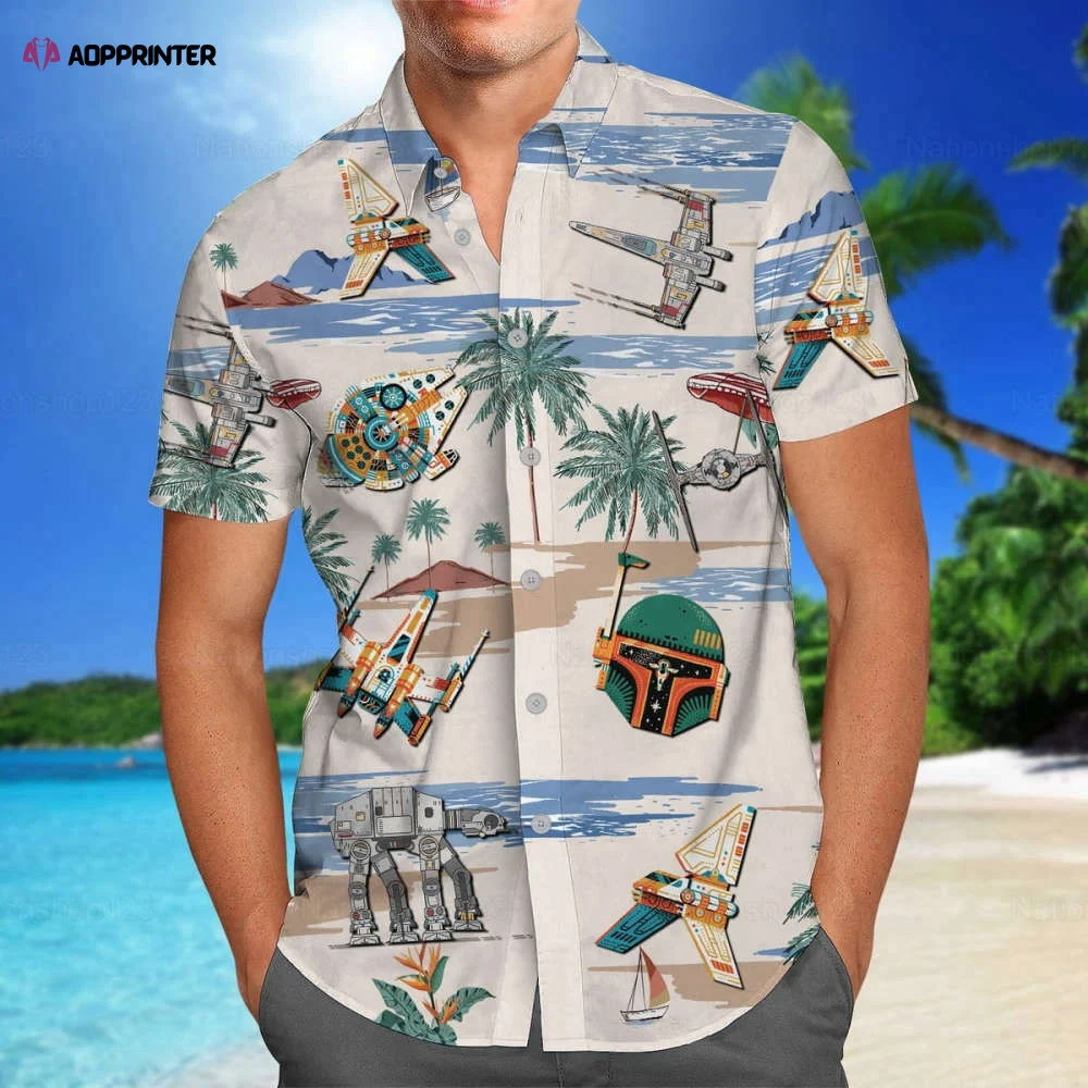 Star Wars Hawaiian Button Down Shirt HW0601