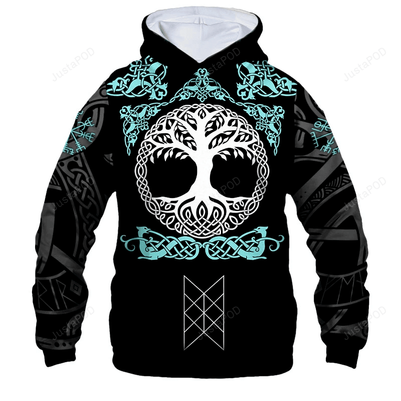 Vikings Blood Runs Through My Veins 3D All Over Printed Hoodie, Zip- Up Hoodie HZ0501