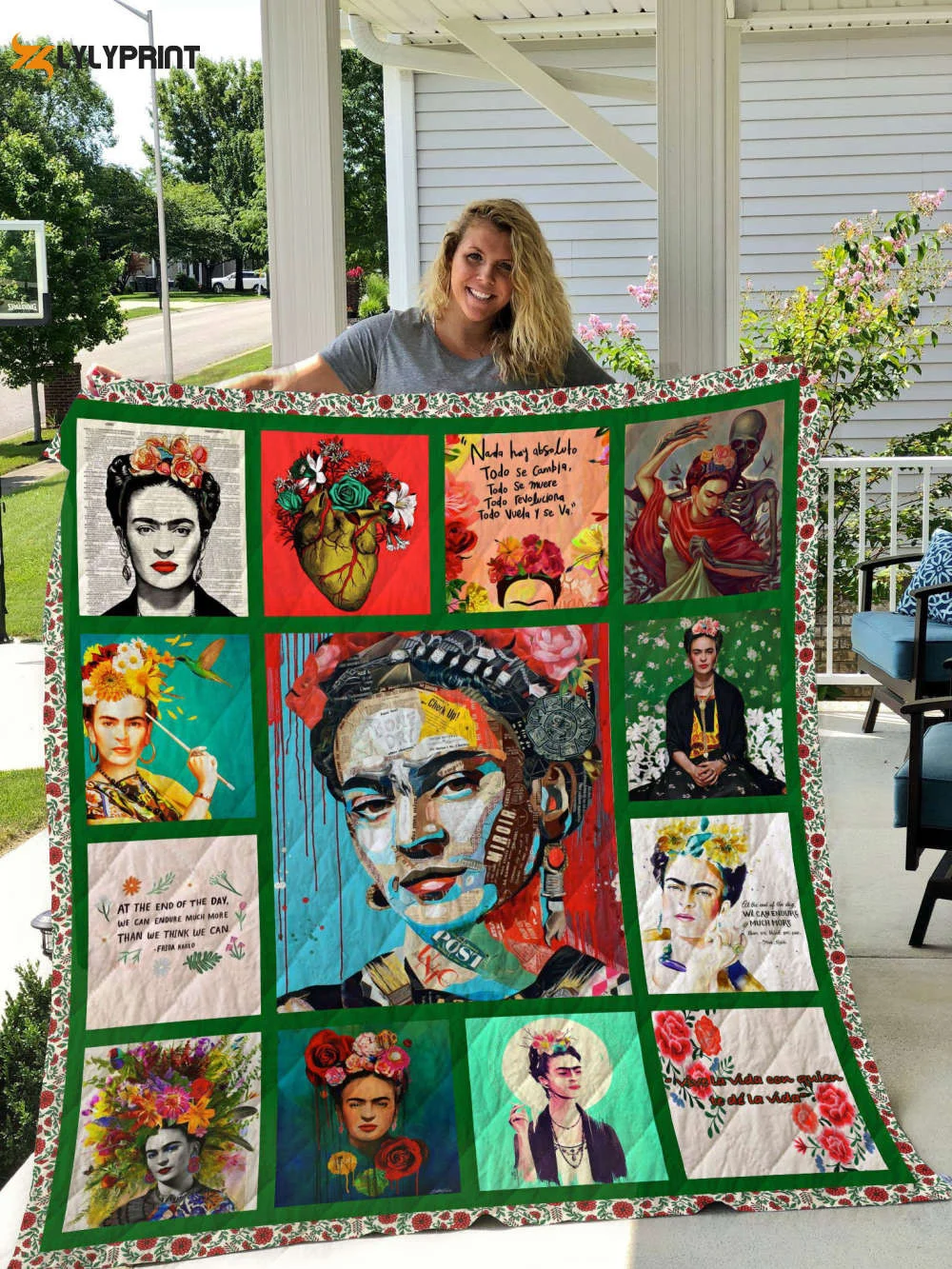 Frida Kahlo 1 Quilt Blanket For Fans Home Decor Gift , Soft Quilt, King Size, All Season Cozy Quilt QB0901