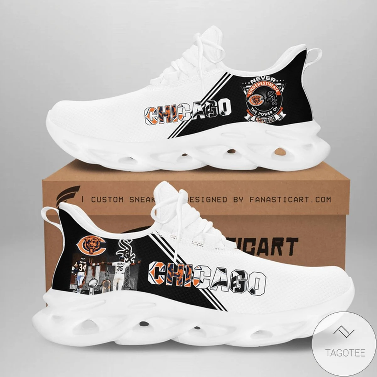 Custom MLB Chicago White Sox Max Soul Shoes V1 Men Women MS0601