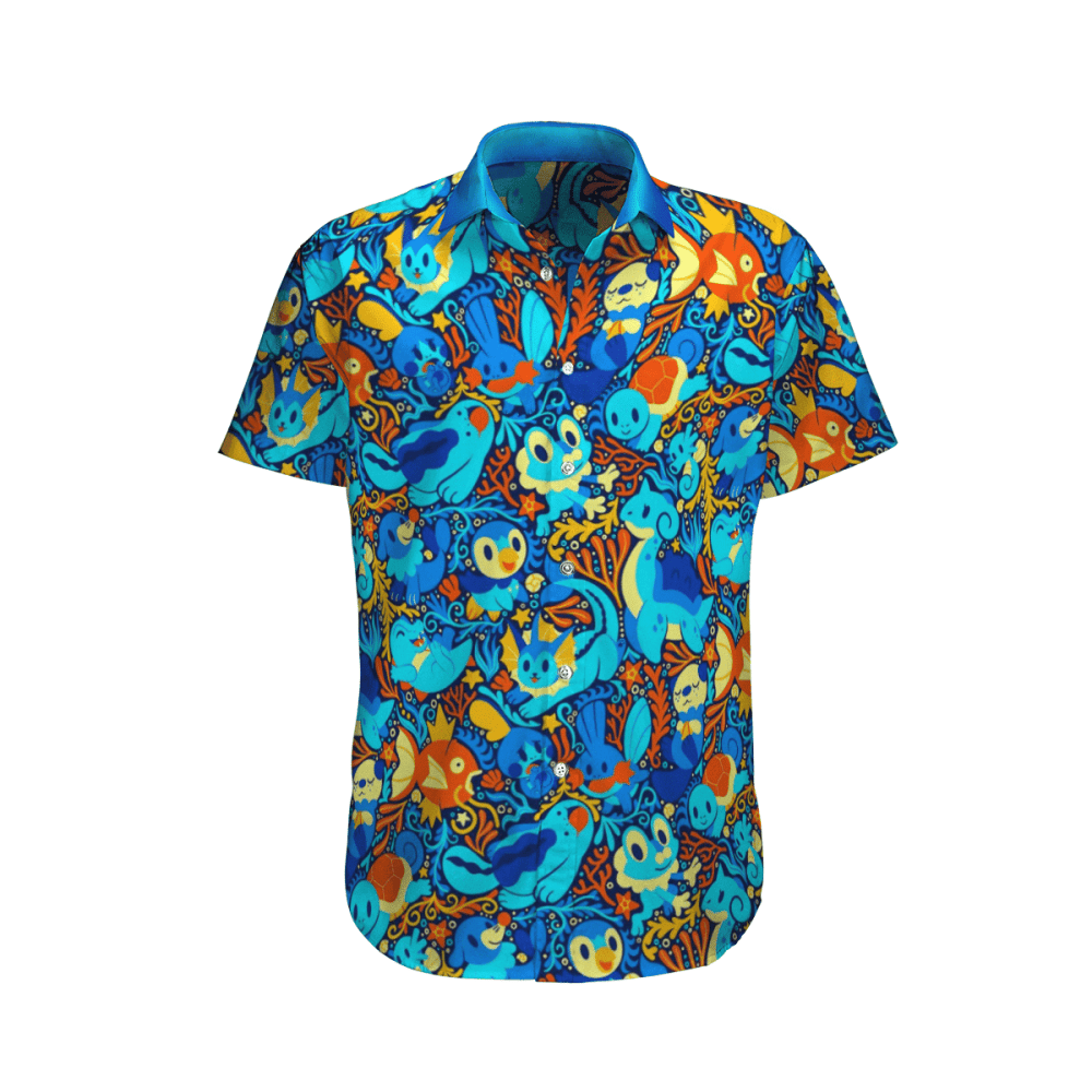 Pokemon Blue Color Hawaii Shirt Summer 2023 Hot HW0601