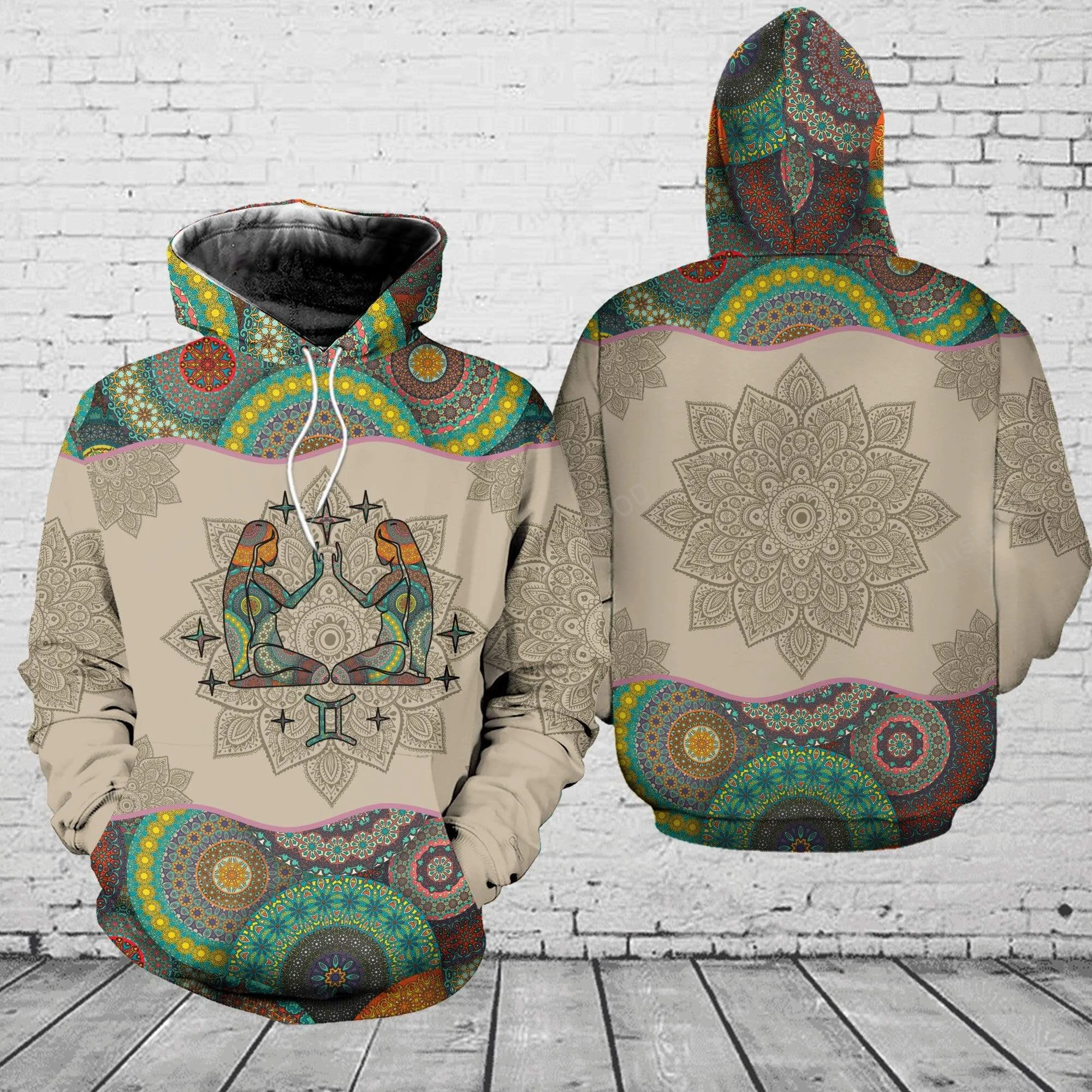 Gemini Horoscope Mandala 3D All Print Hoodie, Zip- Up Hoodie HZ0501