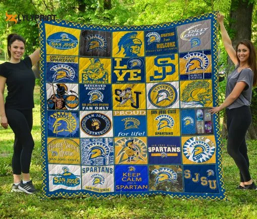 Ncaa San State Spartans 3D Customized Personalized 3D Customized Quilt Blanket For Fans Home Decor Gift ,  Soft Quilt, King Size, All Season Cozy Quilt QB0901