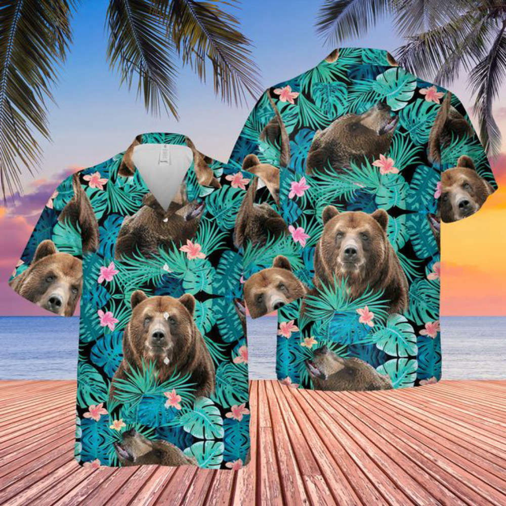 Bear Tropical Hawaiian Shirt HW0601
