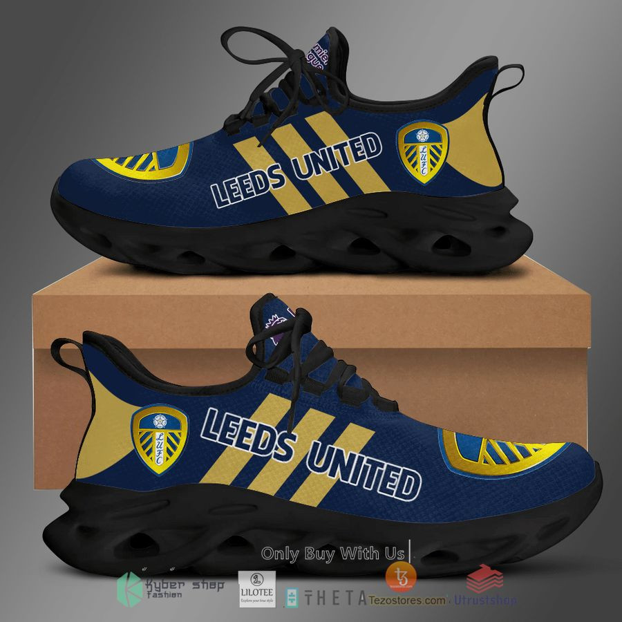 Leeds United Dark Blue Max Soul Shoes Custom for Men Women MS0601