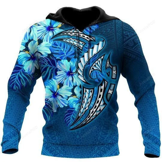 Polynesian Hibiscus 3D All Over Printed Hoodie, Zip- Up Hoodie HZ0501