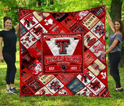 Texas Tech Red Raiders 3 Quilt Blanket , Soft Quilt, King Size, All Season Cozy Quilt QB0901