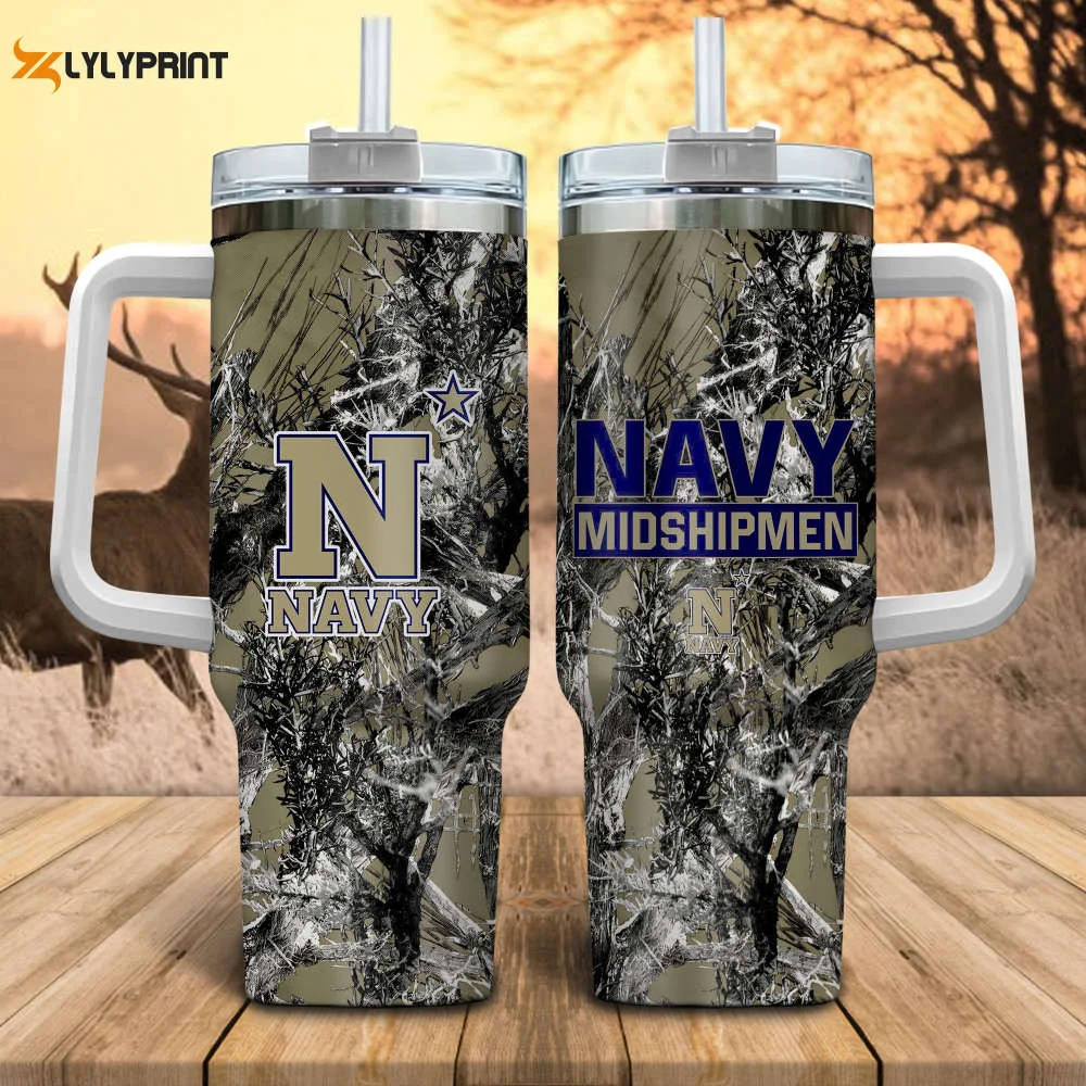 Navy Midshipmen Hunting Personalized Stanley Tumbler 40oz 0501TB40