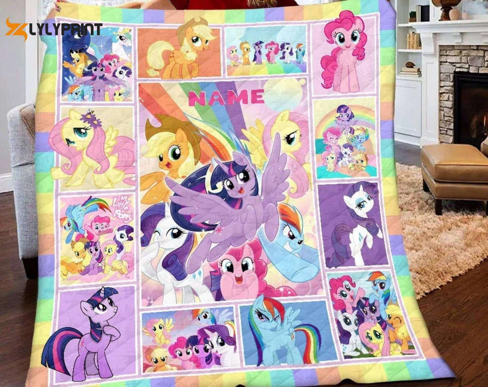 My Little Pony Quilt Blanket For Fans Home Decor Gift , Soft Quilt, King Size, All Season Cozy Quilt QB0901