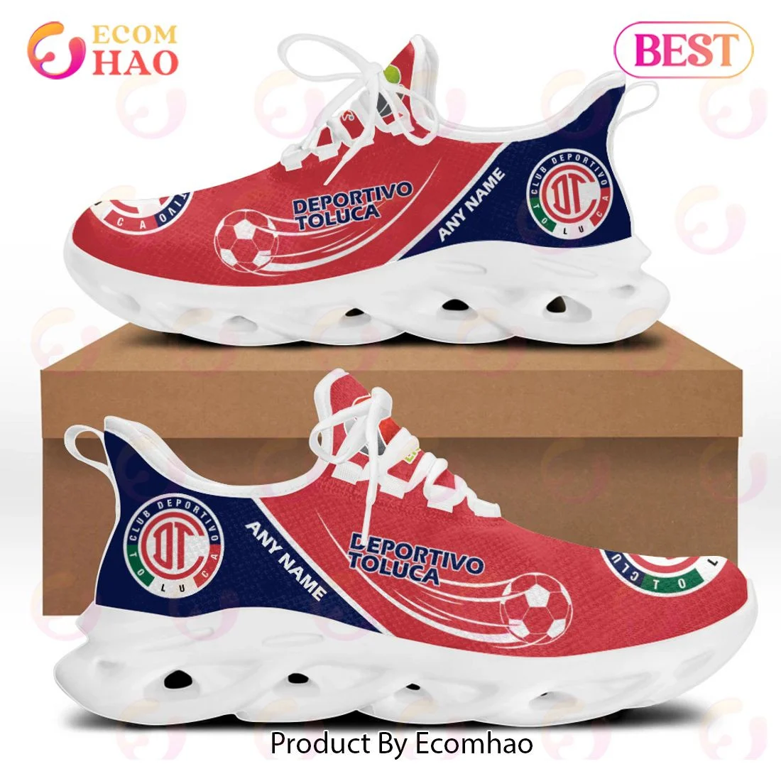 LIGA MX Deportivo Toluca Special Max Soul Shoes Design ST2301  Unisex sneakers MS0601