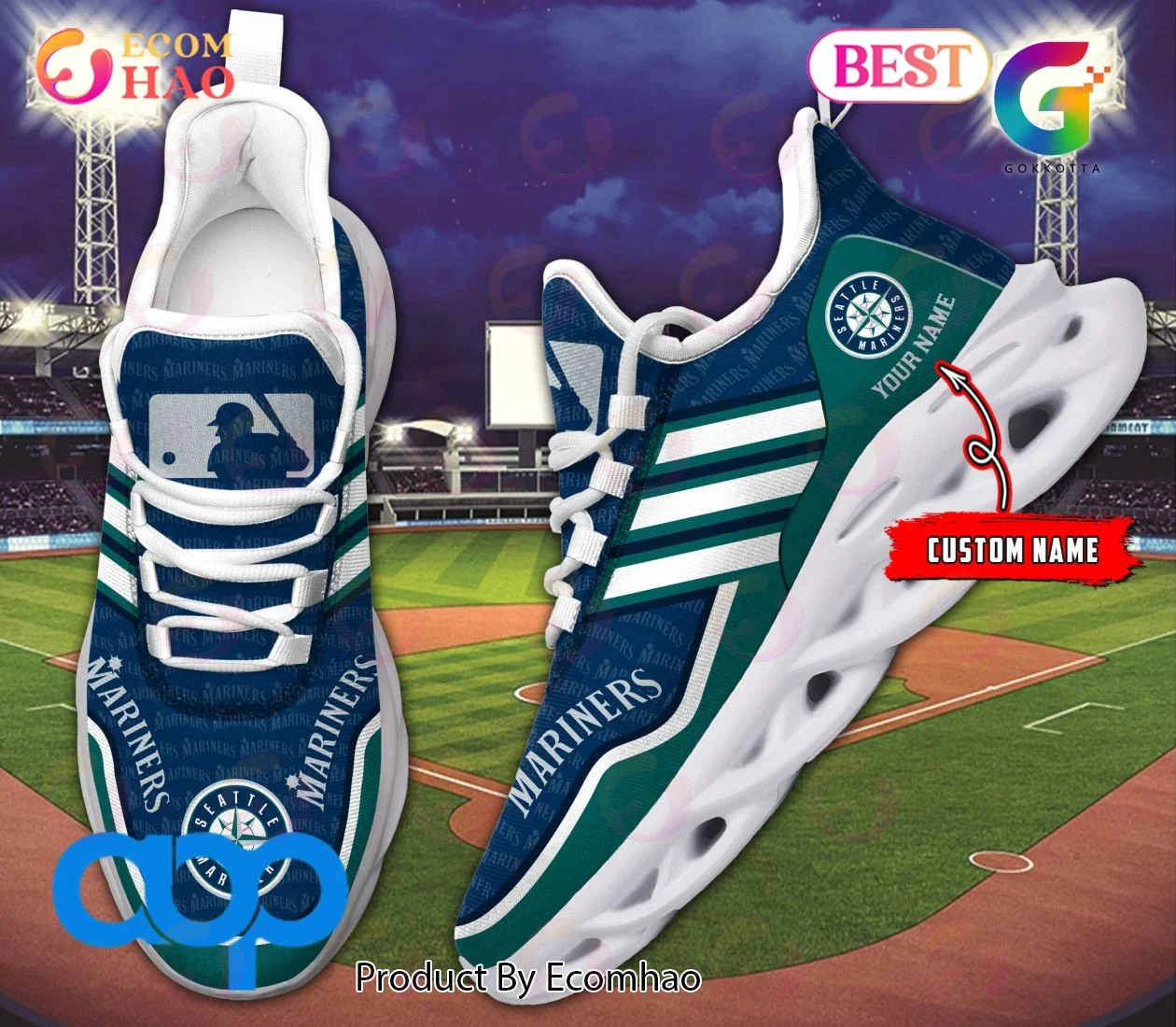 MLB Seattle Mariners New Clunky Max Soul Sneaker, Shoes  Unisex sneakers MS0601