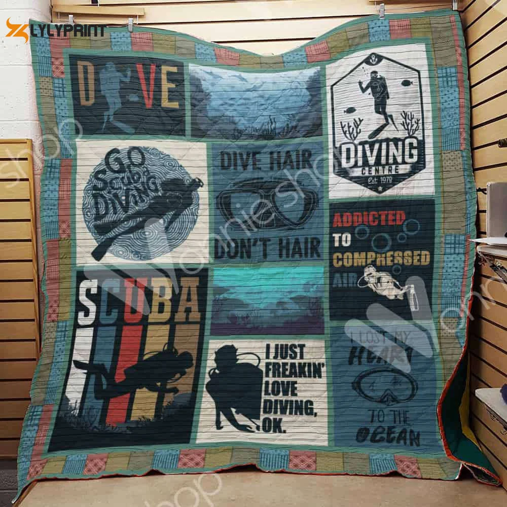 Scuba Diving 3D Customized Quilt Blanket For Fans Home Decor Gift ,  Soft Quilt, King Size, All Season Cozy Quilt QB0901