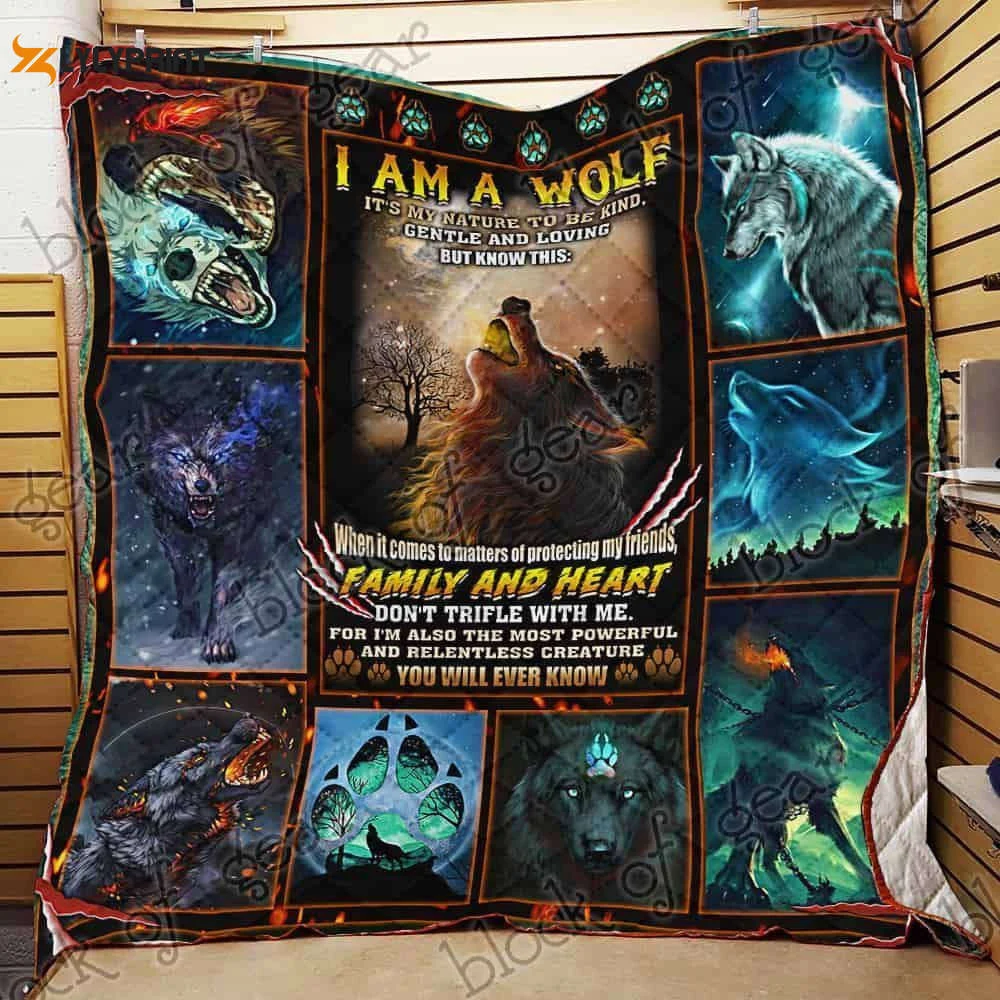 I Am A Wolf 3D Customized Quilt , Soft Quilt, King Size, All Season Cozy Quilt QB0901