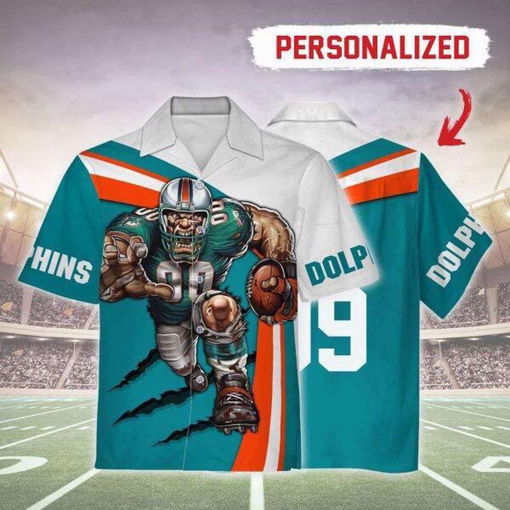 Personalized Unisex Hawaiian Shirt Miami Dolphins Football Team 3D Apparel For Men Women HW0601