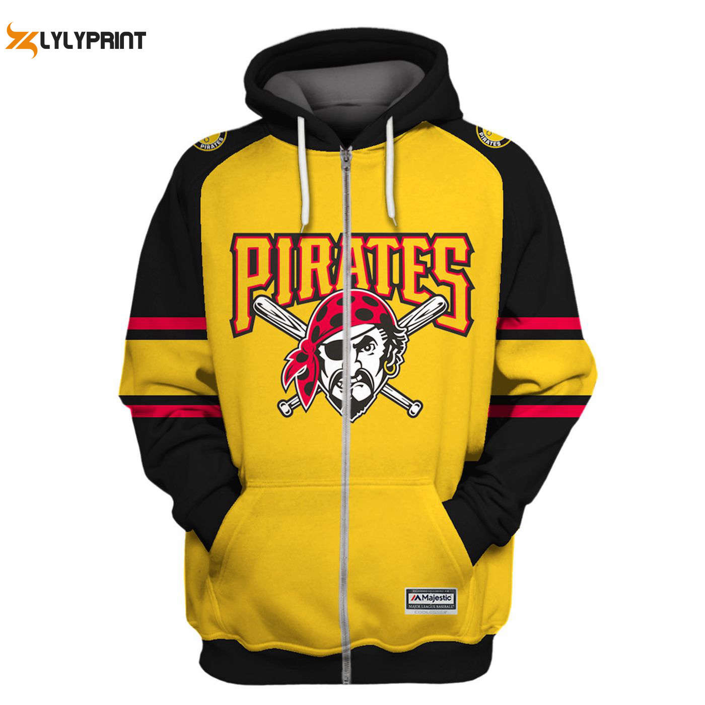 Pittsburgh Pirates Yellow Zip Up Hoodie – AOP Shirt for Die-Hard Fans HZ0501