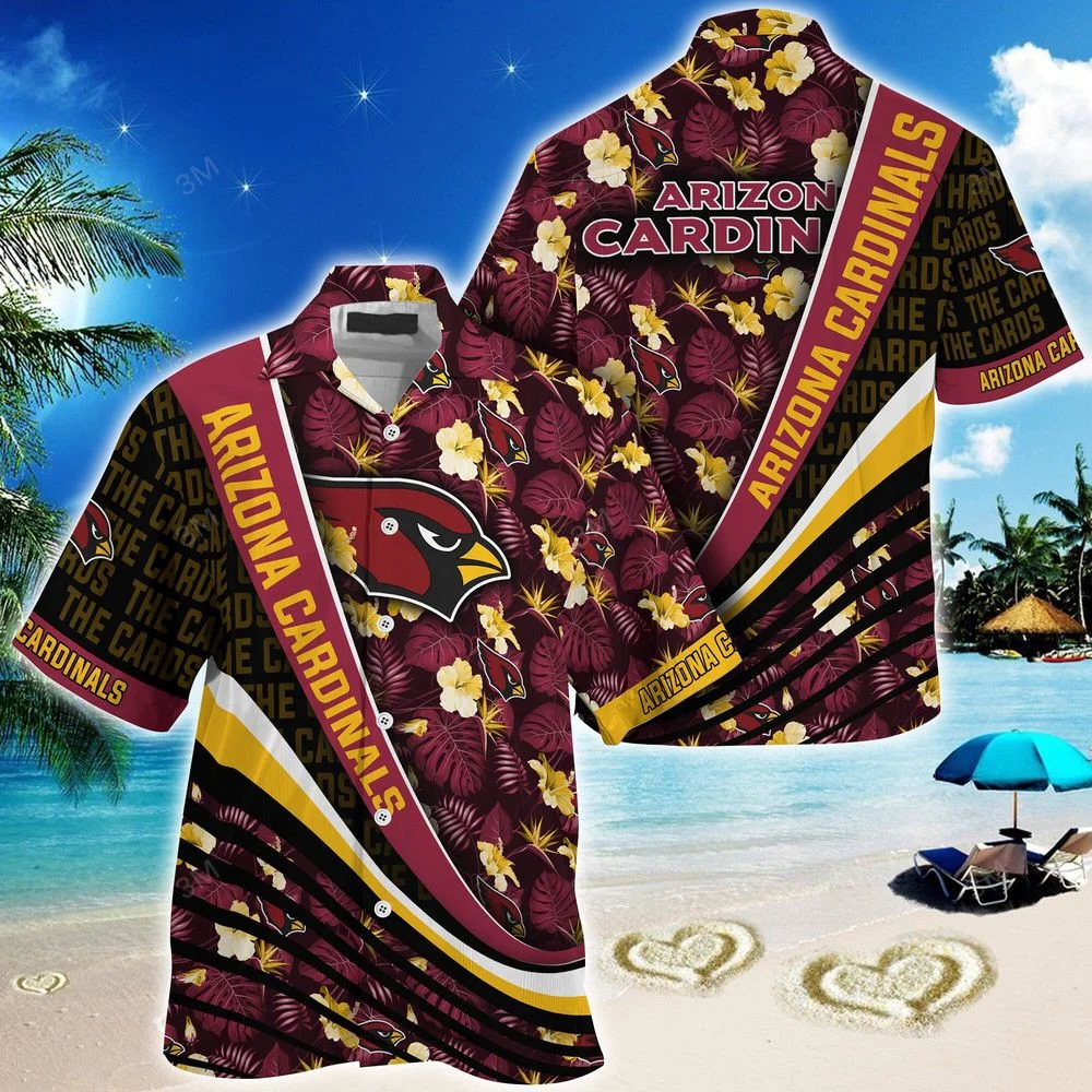 Arizona Cardinals NFL-Summer Hawaii Shirt With Tropical Flower Pattern For Fans HW0601