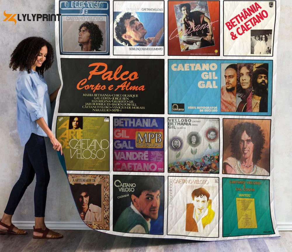 Caetano Veloso Compilations Albums Quilt Blanket For Fans Home Decor Gift ,  Soft Quilt, King Size, All Season Cozy Quilt QB0901