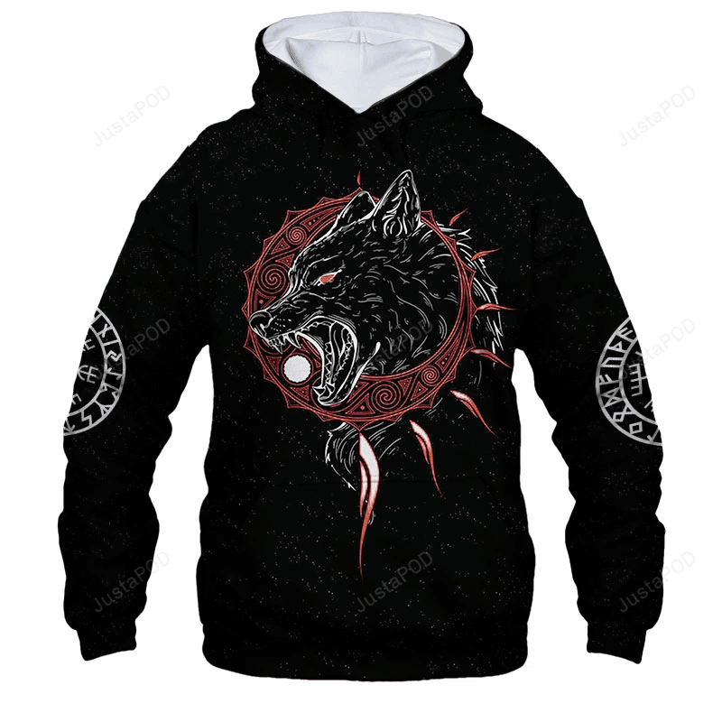 Skoll and Hati 3D All Over Printed Hoodie, Zip- Up Hoodie HZ0501