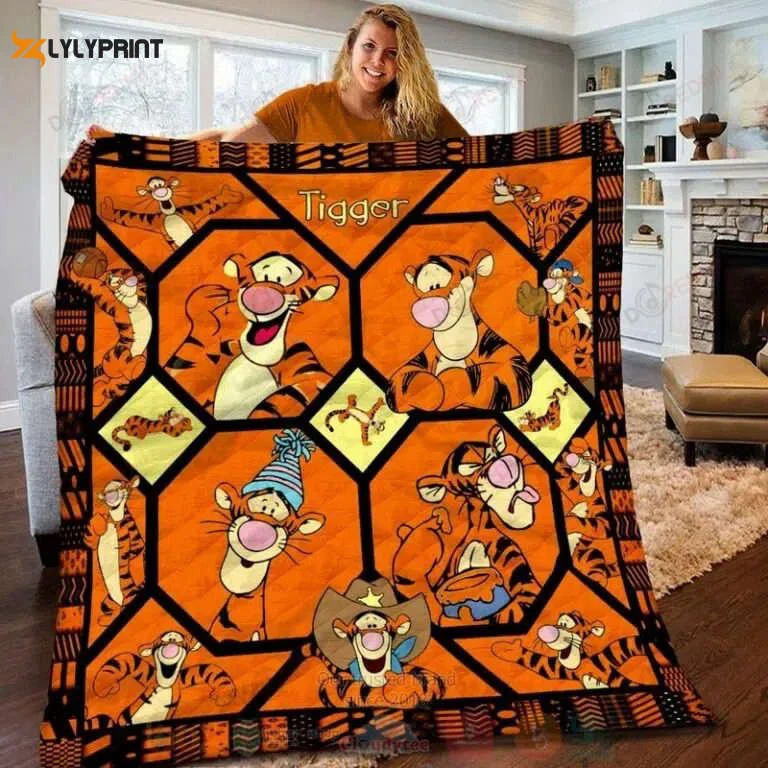 Tigger 1 Quilt Blanket For Fans Home Decor Gift , Soft Quilt, King Size, All Season Cozy Quilt QB0901