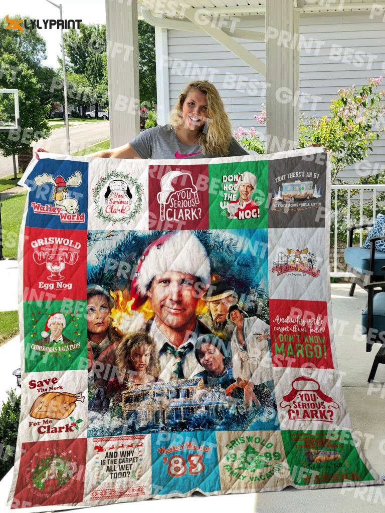 National Lampoons Christmas Vacation Poster 3D Quilt Blanket For Fans Home Decor Gift ,  Soft Quilt, King Size, All Season Cozy Quilt QB0901