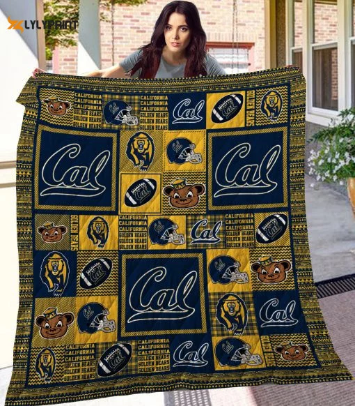 Ncaa California Golden Bears 3D Customized Personalized 3D Customized Quilt Blanket For Fans Home Decor Gift ,  Soft Quilt, King Size, All Season Cozy Quilt QB0901
