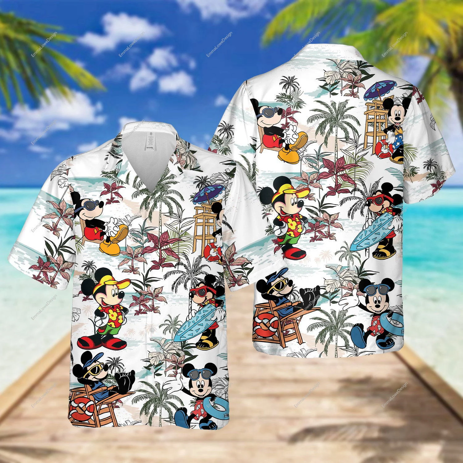 Custom Mickey Mouse Summer Hawaiian Shirt Summer 2023 HW0601
