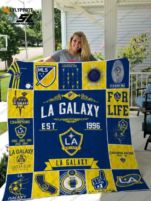 Los Angeles Galaxy Quilt Blanket For Fans Home Decor Gift , Soft Quilt, King Size, All Season Cozy Quilt QB0901