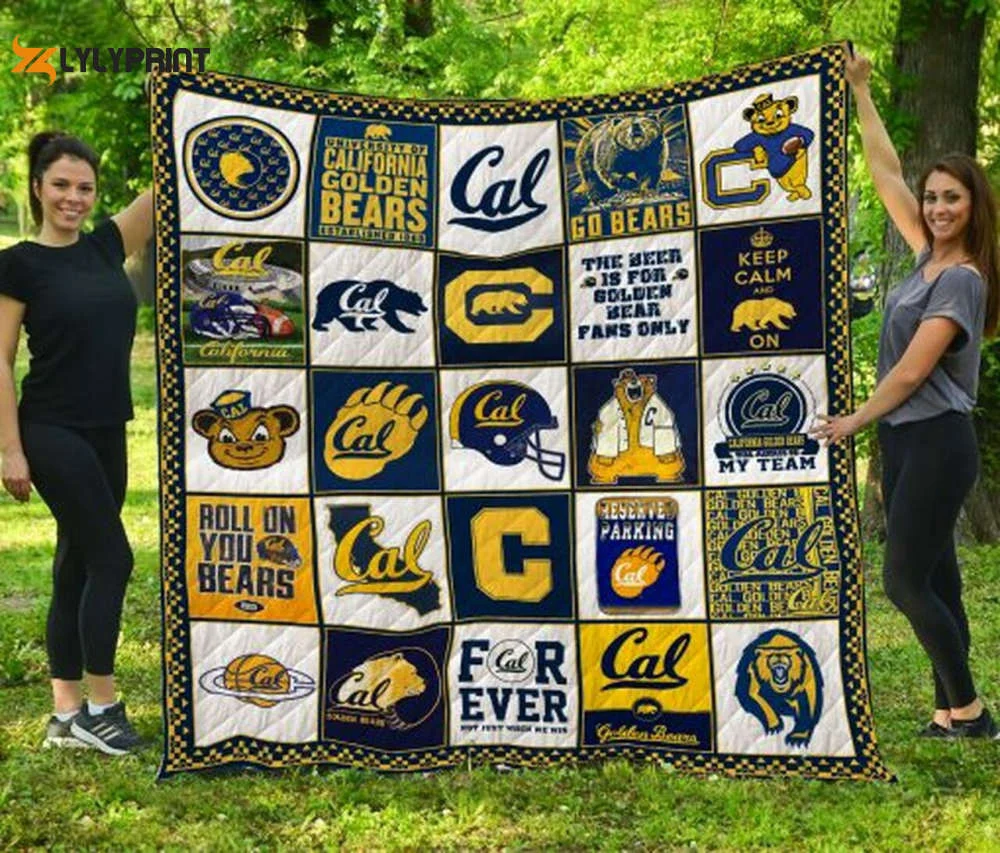 California Golden Bears 3 Quilt Blanket For Fans Home Decor Gift , Soft Quilt, King Size, All Season Cozy Quilt QB0901