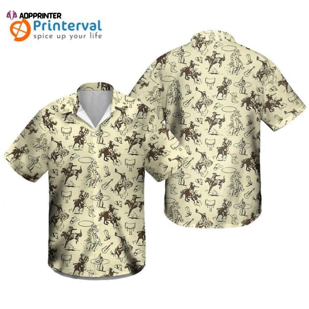 Horse and Cowboy Hawaiian Shirt HW0601