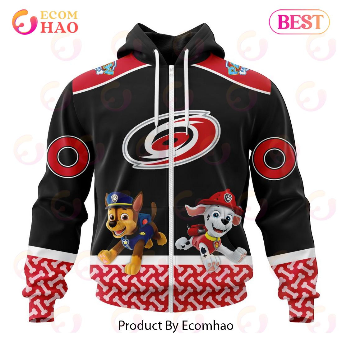Carolina Hurricanes Special Paw Patrol Design 3D Hoodie, Zip Hoodie, Man - Women, Warm, Premium Quality HZ0501