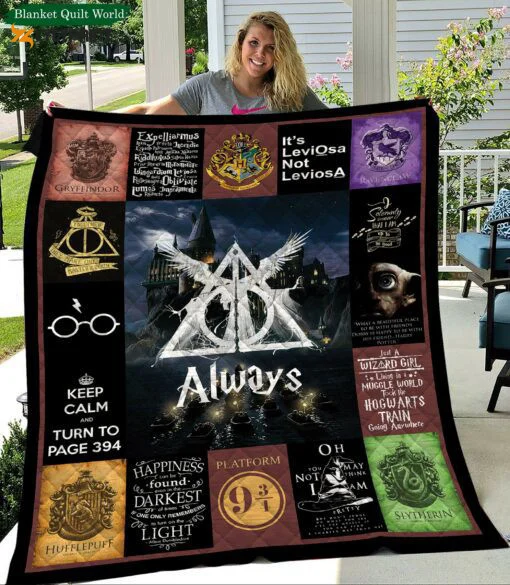 Harry Potter 1 Quilt Blanket For Fans Home Decor Gift , Soft Quilt, King Size, All Season Cozy Quilt QB0901