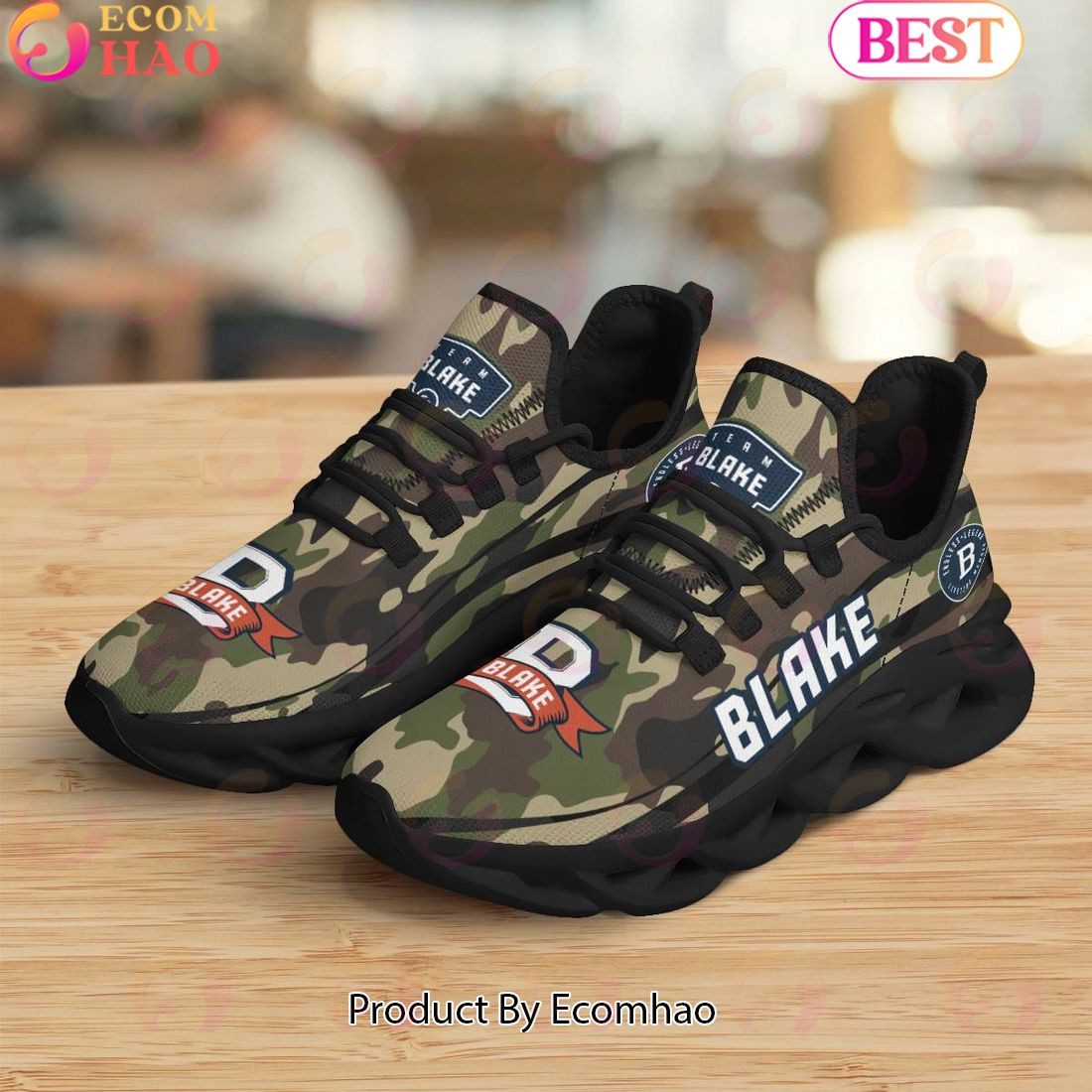 Blake Endless Legend Lifetime Member Special Camo Military Design Max Soul Shoes, Sneakers  Unisex sneakers MS0601