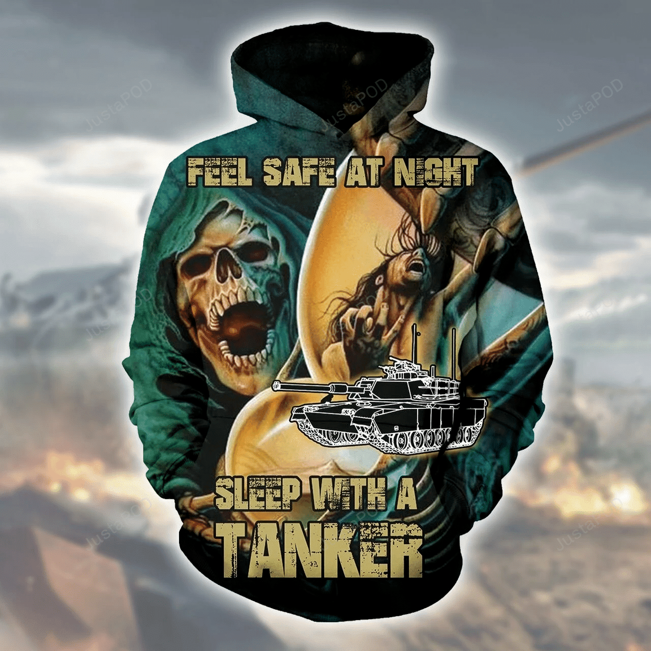 Feel Safe Night Sleep With A Tanker 3D All Over Printed Hoodie, Zip- Up Hoodie HZ0501
