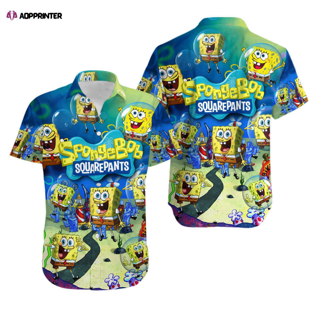 SpongeBob Hawaii Shirt Beach Shorts – Disney Gift US Size All-Over Print HW0601