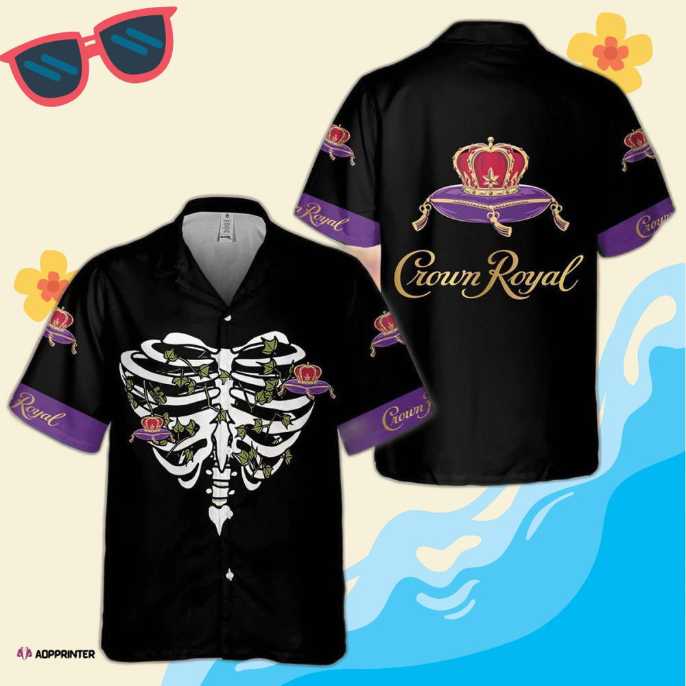 Crown Royal Chest Bone Hawaiian Shirt HW0601