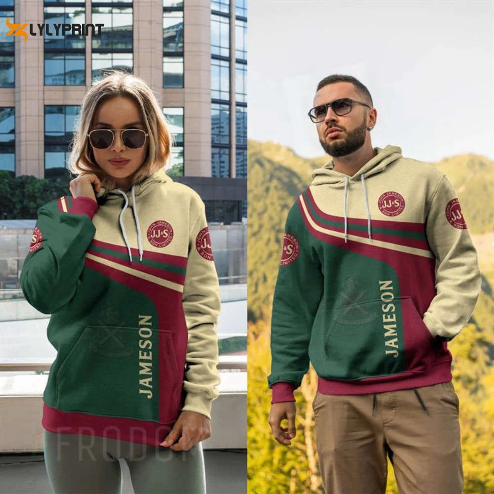 Jameson Whiskey Pullover & Zip 3D All Over Print Hoodie, Zip Hoodie HZ0501